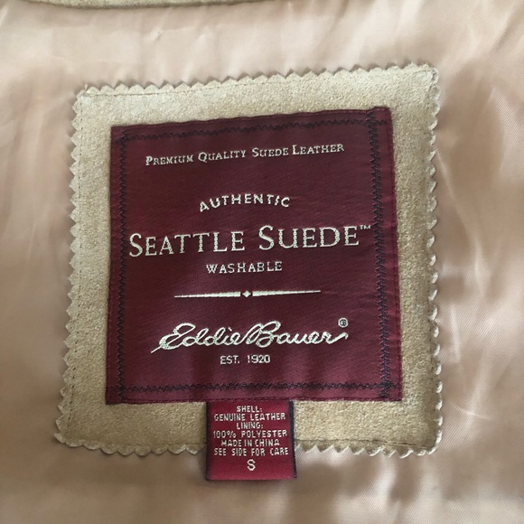 Eddie Bauer Seattle Suede washable suede jacket - Picture 3 of 4